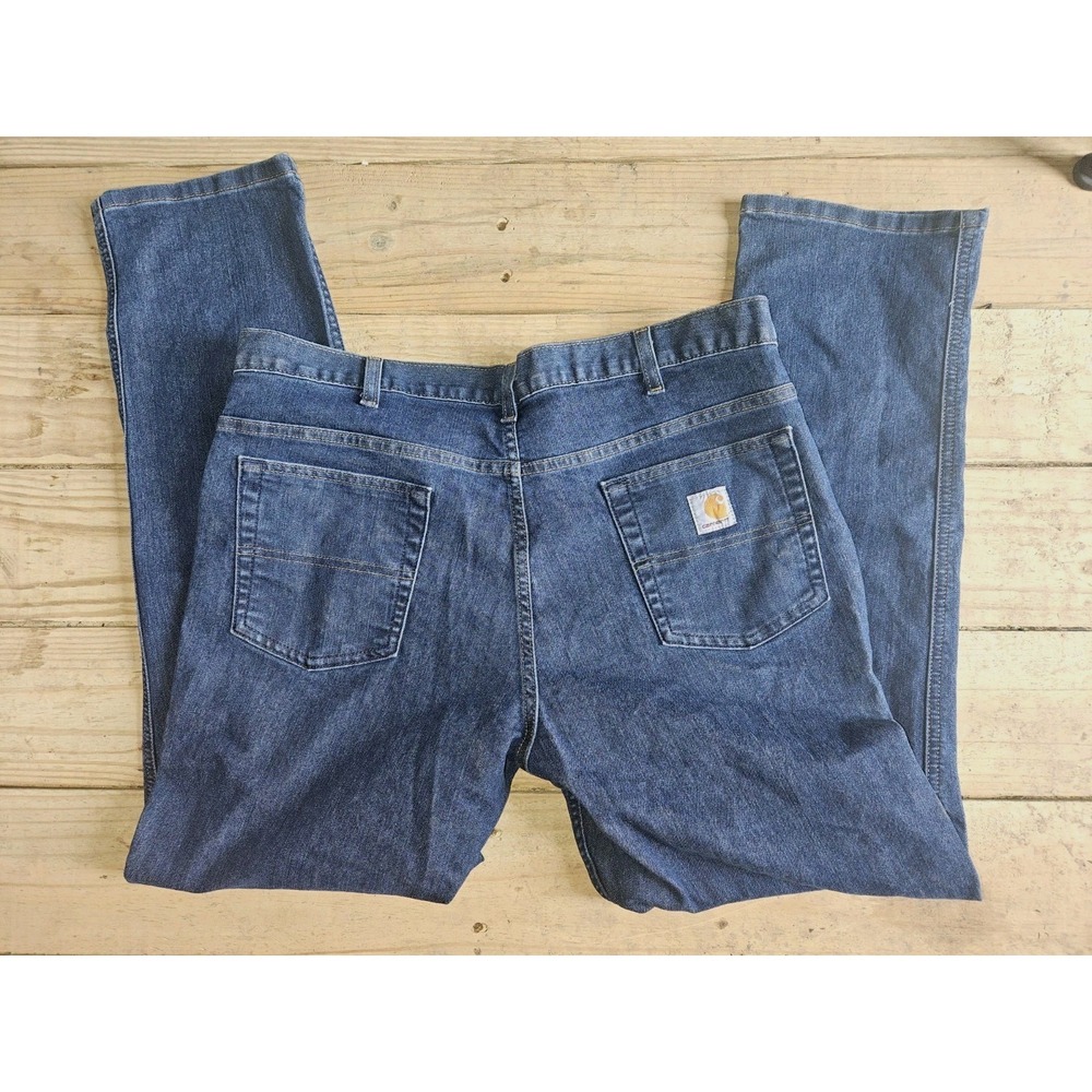 Carhartt 393-83 Relaxed Fit‎ Women's Work Jeans Size 14 Regular Dark Wash